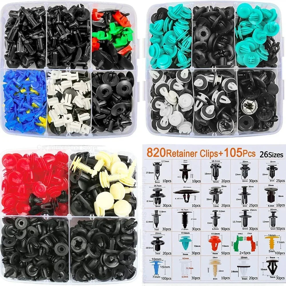 Kit de 100 à 925 clips de fixation moto – rivets à pression pour carenages