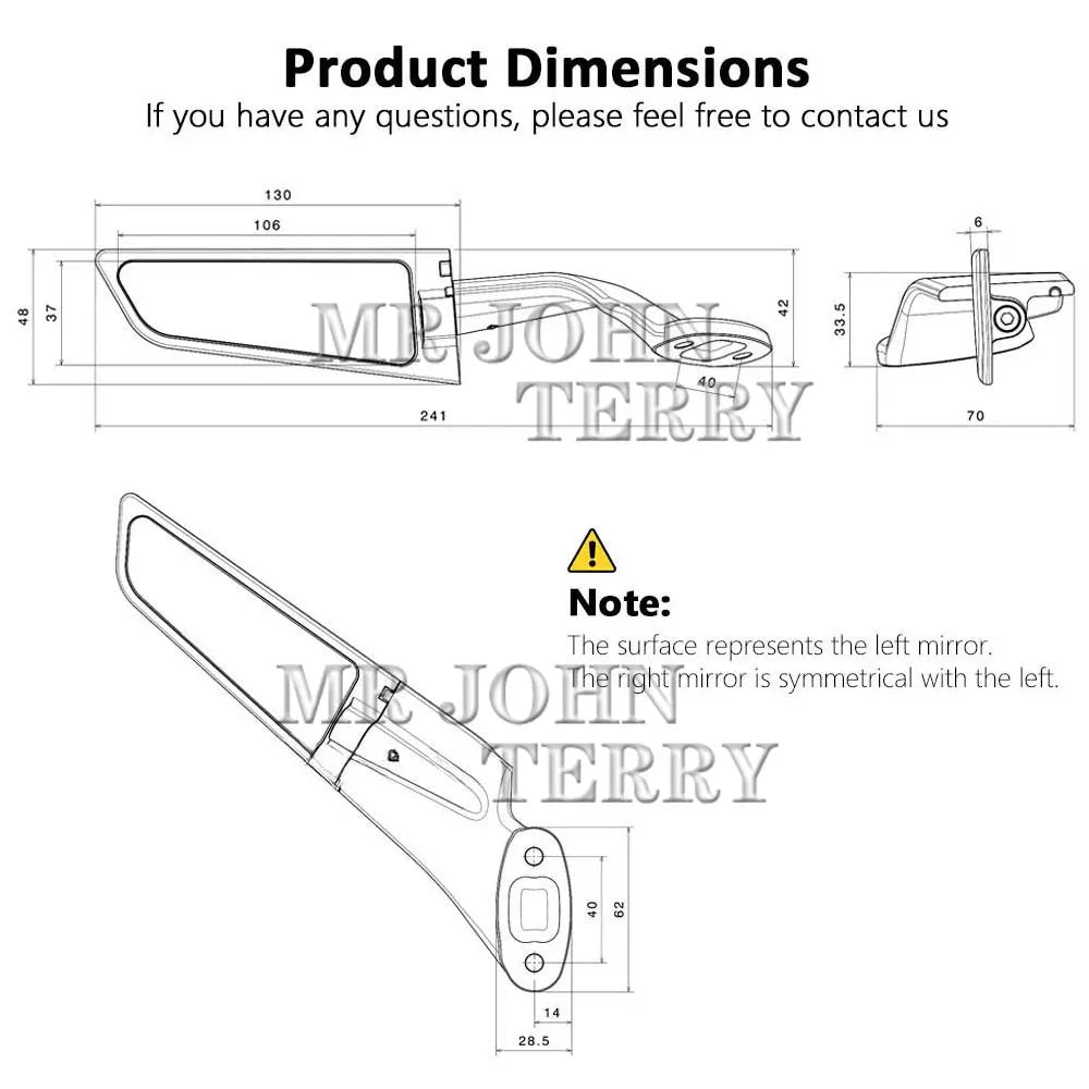 Rétroviseur aile pour Honda CBR600 RR 2020-2026
