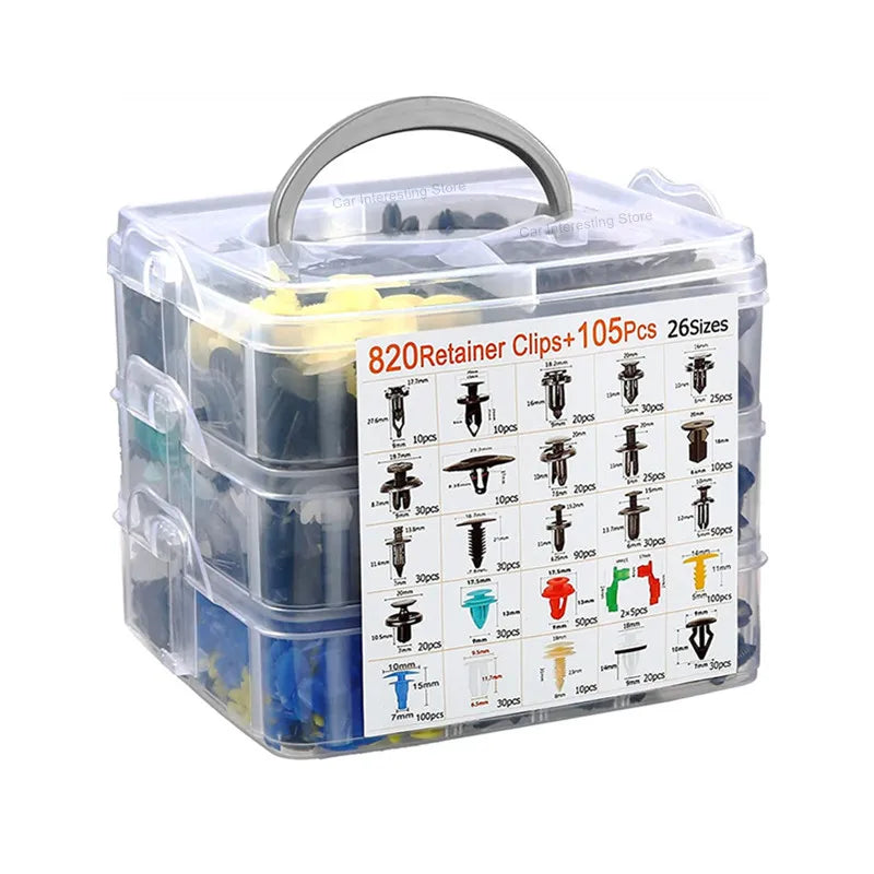 Kit de 100 à 925 clips de fixation moto – rivets à pression pour carenages