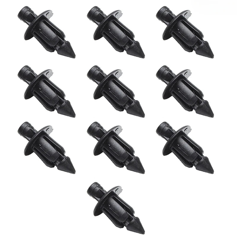 Lot de clips rivets noirs de 6 mm pour fixation de carénage