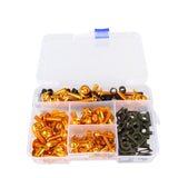 177pcs/box Screws Motorcycle Modification Accessories Windshield Cover Set Screws Aluminum Color Fairing Set Firmware Screws