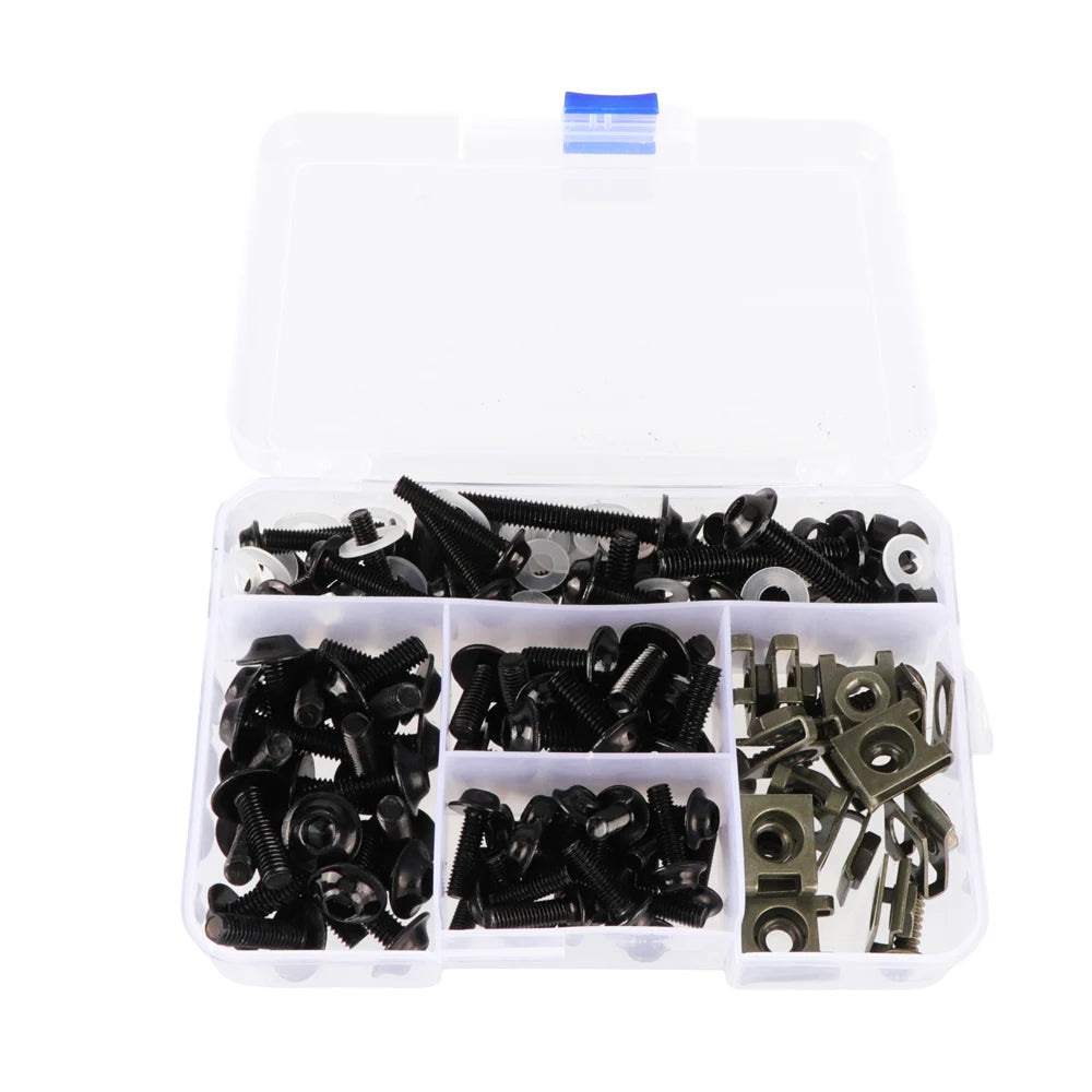 177pcs/box Screws Motorcycle Modification Accessories Windshield Cover Set Screws Aluminum Color Fairing Set Firmware Screws